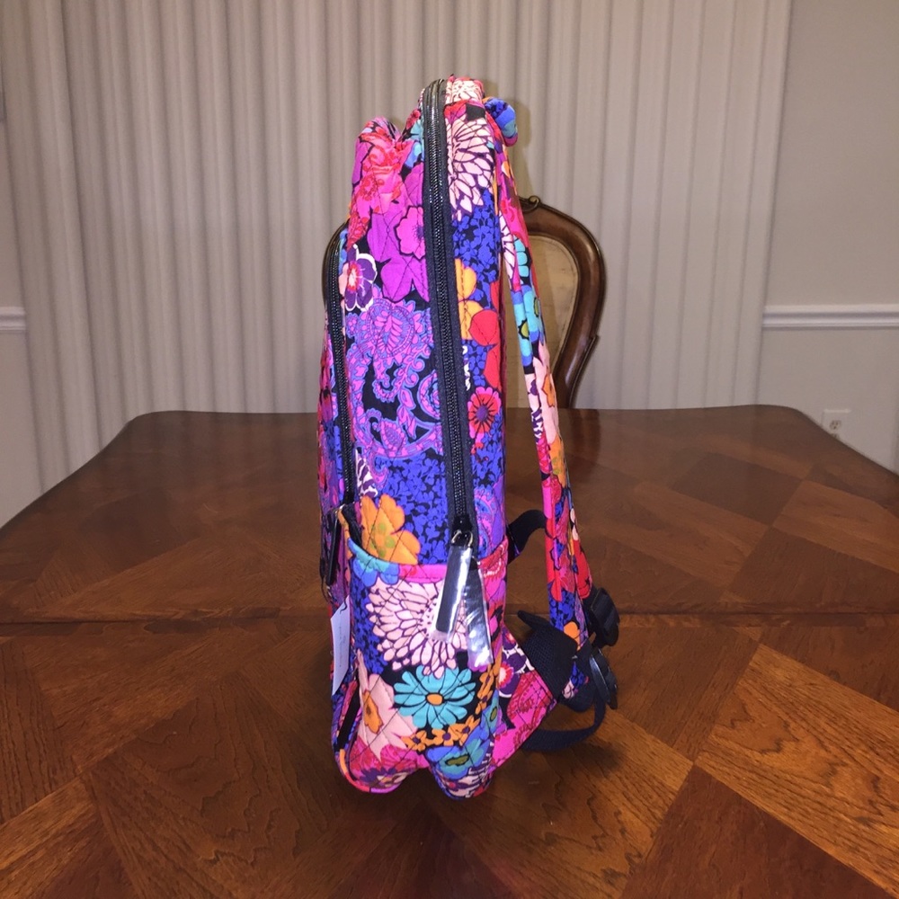 NWT Vera Bradley Laptop Backpack Floral Fiesta - Picture 2 of 4